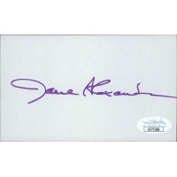 Jane Alexander Actress Signed 3x5 Index Card JSA Authenticated Jane Alexander Actress Signed 3x5 Index Card JSA Authenticated