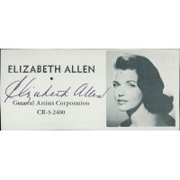 Elizabeth Allen Actress Signed 2x4 Directory Cut JSA Authenticated Elizabeth Allen Actress Signed 2x4 Directory Cut JSA Authenticated