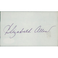 Elizabeth Allen Actress Signed 3x5 Index Card JSA Authenticated Elizabeth Allen Actress Signed 3x5 Index Card JSA Authenticated