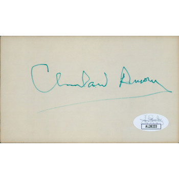 Cleveland Amory Author Writer Signed 3x5 Index Card JSA Authenticated