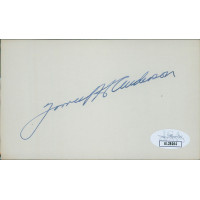 Forrest Anderson Montana Governor Signed 3x5 Index Card JSA Authenticated Forrest Anderson Montana Governor Signed 3x5 Index Card JSA Authenticated