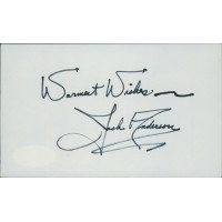 Jack Anderson Columnist Signed 3x5 Index Card JSA Authenticated Jack Anderson Columnist Signed 3x5 Index Card JSA Authenticated