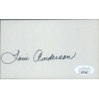Loni Anderson Actress Signed 3x5 Index Card JSA Authenticated Loni Anderson Actress Signed 3x5 Index Card JSA Authenticated