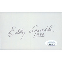 Eddy Arnold Country Signer Signed 3x5 Index Card JSA Authenticated Eddy Arnold Country Signer Signed 3x5 Index Card JSA Authenticated