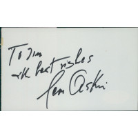 Leon Askin Actor Signed 3x5 Index Card JSA Authenticated Leon Askin Actor Signed 3x5 Index Card JSA Authenticated