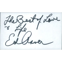 Ed Asner Actor Signed 3x5 Index Card JSA Authenticated Ed Asner Actor Signed 3x5 Index Card JSA Authenticated