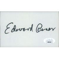 Ed Asner Actor Signed 3x5 Index Card JSA Authenticated Ed Asner Actor Signed 3x5 Index Card JSA Authenticated
