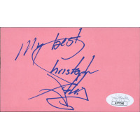 Christopher Atkins Actor Signed 3x5 Index Card JSA Authenticated Christopher Atkins Actor Signed 3x5 Index Card JSA Authenticated