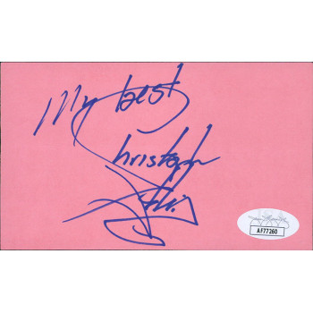 Christopher Atkins Actor Signed 3x5 Index Card JSA Authenticated