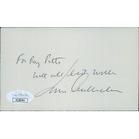 Louis Auchincloss Novelist Historian Signed 3x5 Index Card JSA Authenticated Louis Auchincloss Novelist Historian Signed 3x5 Index Card JSA Authenticated