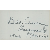 William H. Avery Kansas Congressman Governor Signed 3x5 Index Card JSA Authentic William H. Avery Kansas Congressman Governor Signed 3x5 Index Card JSA Authentic