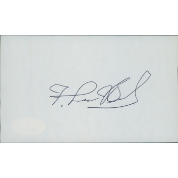 F. Lee Bailey Attorney Signed 3x5 Index Card JSA Authenticated
