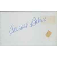 Carroll Baker Actress Signed 3x5 Index Card JSA Authenticated Carroll Baker Actress Signed 3x5 Index Card JSA Authenticated