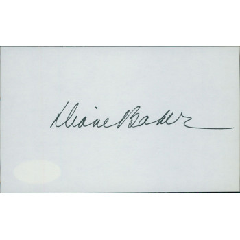 Diane Baker Actress Signed 3x5 Index Card JSA Authenticated