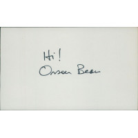 Orson Bean Actor Signed 3x5 Index Card JSA Authenticated Orson Bean Actor Signed 3x5 Index Card JSA Authenticated