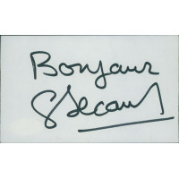 Gilbert Becaud Jazz Singer Musician Signed 3x5 Index Card JSA Authenticated Gilbert Becaud Jazz Singer Musician Signed 3x5 Index Card JSA Authenticated