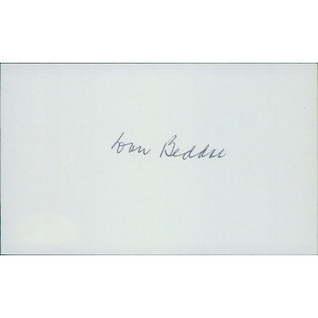 Don Beddoe Actor Signed 3x5 Index Card JSA Authenticated