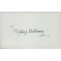 Madge Bellamy Actress Signed 3x5 Index Card JSA Authenticated Madge Bellamy Actress Signed 3x5 Index Card JSA Authenticated