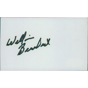 William Benedict Actor Signed 3x5 Index Card JSA Authenticated