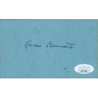 Joan Bennett Actress Signed 3x5 Index Card JSA Authenticated Joan Bennett Actress Signed 3x5 Index Card JSA Authenticated
