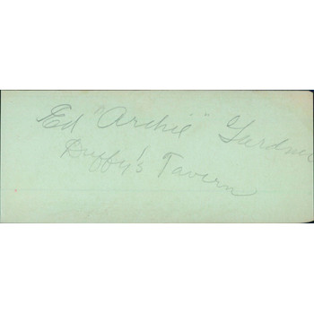 Edgar Bergen and Ed Gardner Signed 2.25x5 Album Page JSA Authenticated