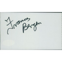 Frances Bergen Actress Signed 3x5 Index Card JSA Authenticated Frances Bergen Actress Signed 3x5 Index Card JSA Authenticated