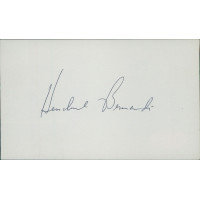 Herschel Bernardi Actor Signed 3x5 Index Card JSA Authenticated Herschel Bernardi Actor Signed 3x5 Index Card JSA Authenticated