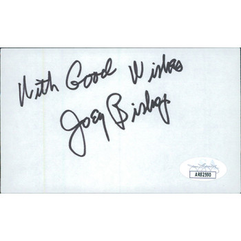 Joey Bishop Actor Signed 3x5 Index Card JSA Authenticated