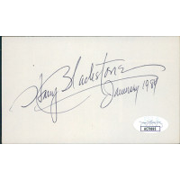 Harry Blackstone Jr. Magician Signed 3x5 Index Card JSA Authenticated Harry Blackstone Jr. Magician Signed 3x5 Index Card JSA Authenticated