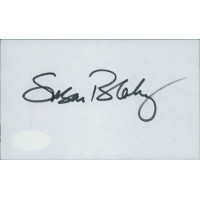 Susan Blakely Actress Signed 3x5 Index Card JSA Authenticated Susan Blakely Actress Signed 3x5 Index Card JSA Authenticated