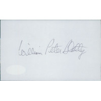 William Peter Blatty Writer Signed 3x5 Index Card JSA Authenticated William Peter Blatty Writer Signed 3x5 Index Card JSA Authenticated