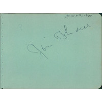 Joan Blondell Actress Signed 4.25x5.5 Album Page JSA Authenticated