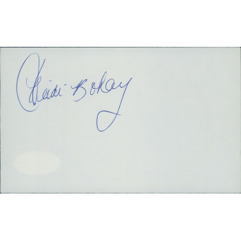 Heidi Bohay Actress Signed 3x5 Index Card JSA Authenticated