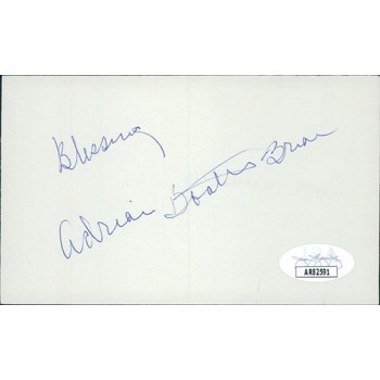 Adrian Booth Lorna Gray Actress Signed 3x5 Index Card JSA Authenticated