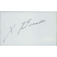 X Brands Actor Signed 3x5 Index Card JSA Authenticated X Brands Actor Signed 3x5 Index Card JSA Authenticated