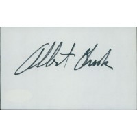 Albert Brooks Actor Writer Signed 3x5 Index Card JSA Authenticated