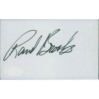 Rand Brooks Actor Signed 3x5 Index Card JSA Authenticated