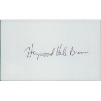 Heywood Hale Broun Author Actor Signed 3x5 Index Card JSA Authenticated Heywood Hale Broun Author Actor Signed 3x5 Index Card JSA Authenticated
