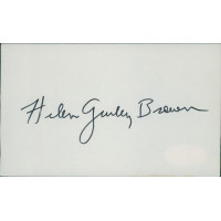 Helen Gurley Brown Writer Signed 3x5 Index Card JSA Authenticated Helen Gurley Brown Writer Signed 3x5 Index Card JSA Authenticated