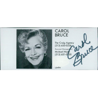 Carol Bruce Actress Signed 2x4.25 Directory Cut JSA Authenticated Carol Bruce Actress Signed 2x4.25 Directory Cut JSA Authenticated