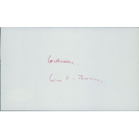 William F. Buckley Political Commentator Signed 3x5 Index Card JSA Authenticated William F. Buckley Political Commentator Signed 3x5 Index Card JSA Authenticated