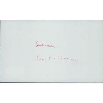 William F. Buckley Political Commentator Signed 3x5 Index Card JSA Authenticated