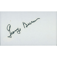 George Burns Actor Comedian Signed 3x5 Index Card JSA Authenticated George Burns Actor Comedian Signed 3x5 Index Card JSA Authenticated