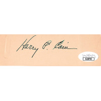 Harry Cain Washington Senator Signed 1.5x5 Cut Index Card JSA Authenticated Harry Cain Washington Senator Signed 1.5x5 Cut Index Card JSA Authenticated