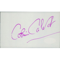 Corinne Calvet Actress Signed 3x5 Index Card JSA Authenticated Corinne Calvet Actress Signed 3x5 Index Card JSA Authenticated