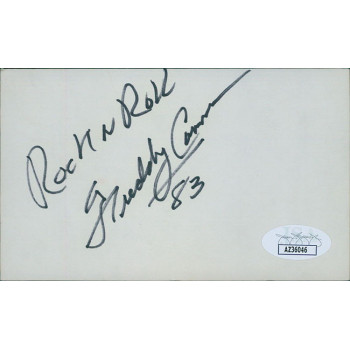 Freddy Cannon Singer Signed 3x5 Index Card JSA Authenticated