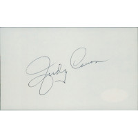 Judy Canova Actress Comedian Singer Signed 3x5 Index Card JSA Authenticated