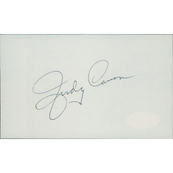 Judy Canova Actress Comedian Singer Signed 3x5 Index Card JSA Authenticated