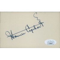 Homer Capehart Indiana Senator Signed 3x5 Index Card JSA Authenticated Homer Capehart Indiana Senator Signed 3x5 Index Card JSA Authenticated