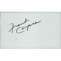 Frank Capra Director Signed 3x5 Index Card JSA Authenticated Frank Capra Director Signed 3x5 Index Card JSA Authenticated